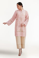 Khaddi Net Block Printed Shirt
