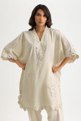 Leno kara Embroidered Shirt And Dyed Trouser