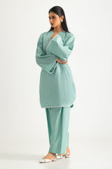 Lurex Munar Shirt And Dyed Trouser