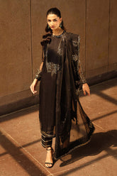 3 Piece Embroidered Organza Suit