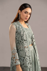 3 Piece Embroidered Zari Organza Suit