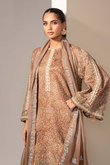 3 Piece Embroidered Silk Suit