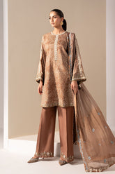 3 Piece Embroidered Silk Suit - Asian Style House