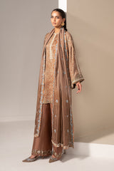 3 Piece Embroidered Silk Suit