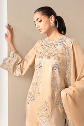 3 Piece Embroidered Raw Silk Suit - Asian Style House