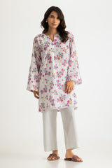 Rayon Printed Shirt With Embroidered And Dyed Trouser