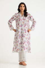 Rayon Printed Shirt With Embroidered And Dyed Trouser