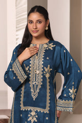 Rawsilk Embroidered Shirt And Trouser