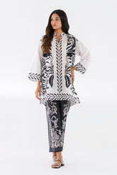 Stitched Printed Slub Shirt+ Culotte