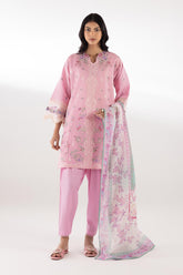 Stitched Embroidered Muzlin Lawn Suit