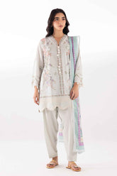 Stitched Embroidered Muzlin Lawn Suit