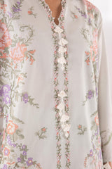 Stitched Embroidered Muzlin Lawn Suit