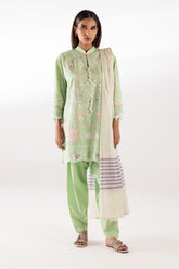 Stitched Embroidered Muzlin Lawn Suit