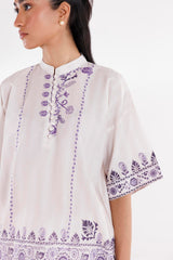 Stitched Printed Slub Shirt