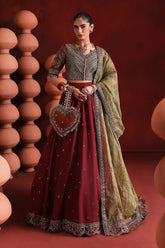 3 Piece Embroidered Raw Silk Suit - Asian Style House