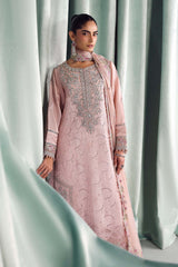 3 Piece Embroidered Tissue Silk Suit