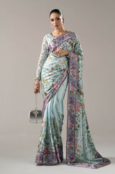 Embellished Charmeuse Saree - Asian Style House
