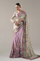 Embellished Charmeuse Saree - Asian Style House