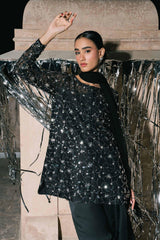 3 Piece Embroidered Net Suit