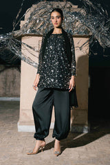 3 Piece Embroidered Net Suit
