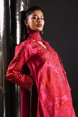 3 Piece Embroidered Tissue Silk Suit
