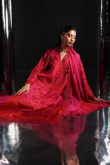 3 Piece Embroidered Tissue Silk Suit