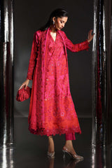 3 Piece Embroidered Tissue Silk Suit