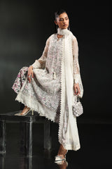 3 Piece Embroidered Organza Suit