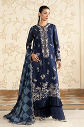 3 Piece Embroidered Tissue Silk Suit - Asian Style House