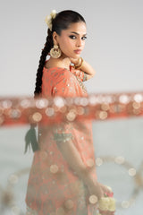 3 Piece Embroidered Raw Silk Suit