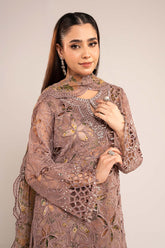 3 Piece Embroidered Organza Suit - Asian Style House