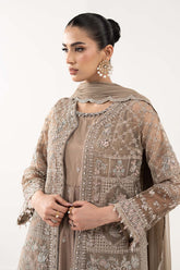 3 Piece Embroidered Organza Suit