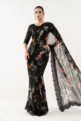 Embroidered Chiffon Saree