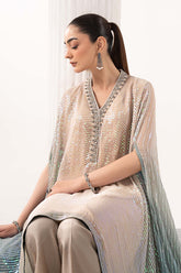 3 Piece Embroidered Chiffon Suit - Asian Style House