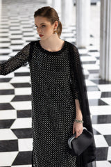 3 Piece Embroidered Organza Suit