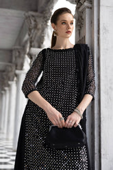 3 Piece Embroidered Organza Suit