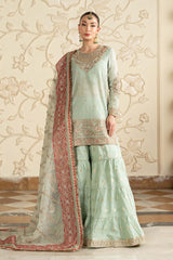 3 Piece Embroidered Cotton Lurex Suit