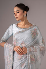 Embroidered Chiffon Saree