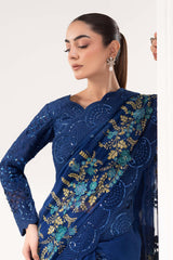 Embroidered Chiffon Saree