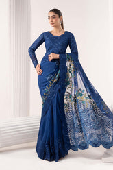 Embroidered Chiffon Saree - Asian Style House