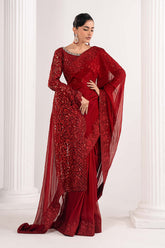 Embroidered Chiffon Saree