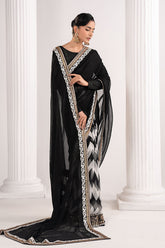 Embroidered Chiffon Saree - Asian Style House