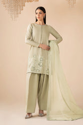 3 Piece Embellished Raw Silk Suit - Asian Style House