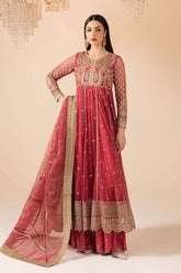 3 Piece Embroidered Net Suit - Asian Style House