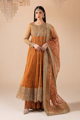 3 Piece Embroidered Net Suit - Asian Style House