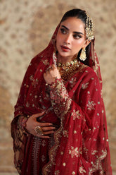 3 Piece Embroidered Velvet Suit