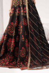 3 Piece Embroidered Raw Silk Suit