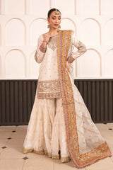 3 Piece Embroidered Cotton Lurex Suit