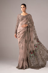 Embroidered Chiffon Saree