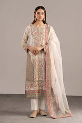 3 Piece Embroidered Velvet Suit - Asian Style House